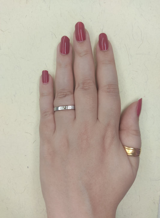 080 Silver Minimalist Band