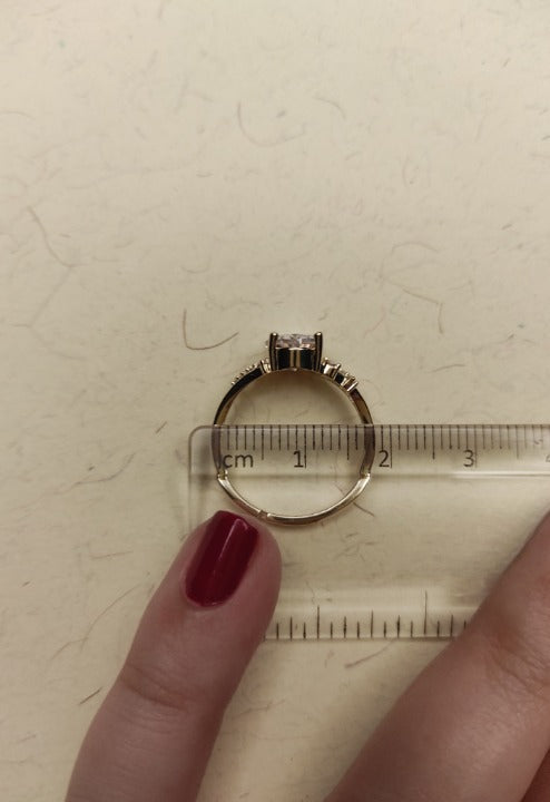 087 Gold Overlap Ring