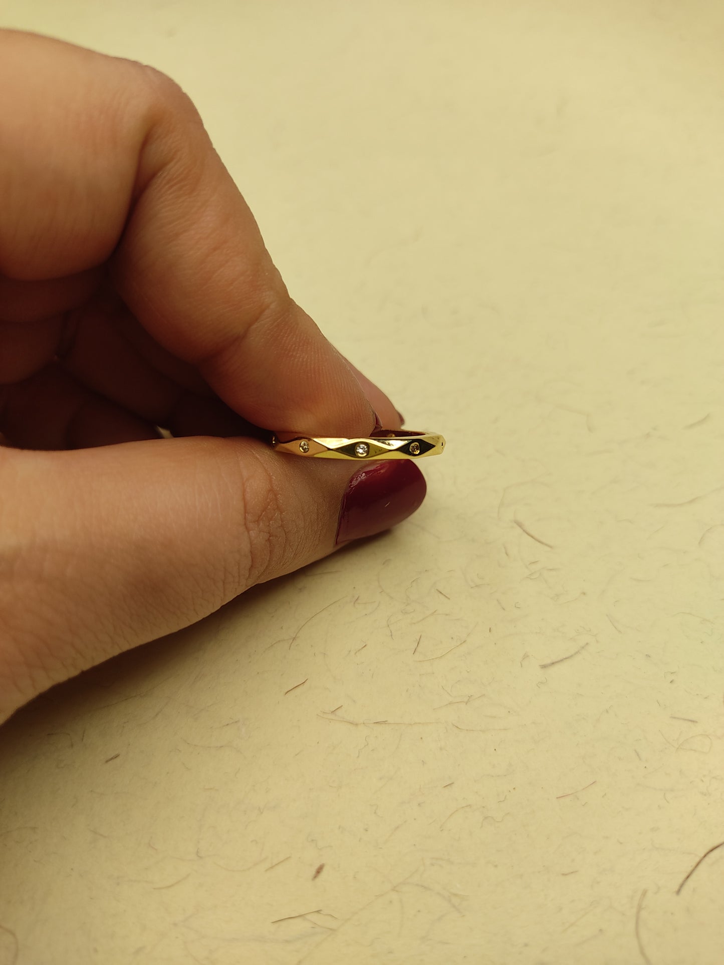094 Gold Minimalist Shimmer Ring