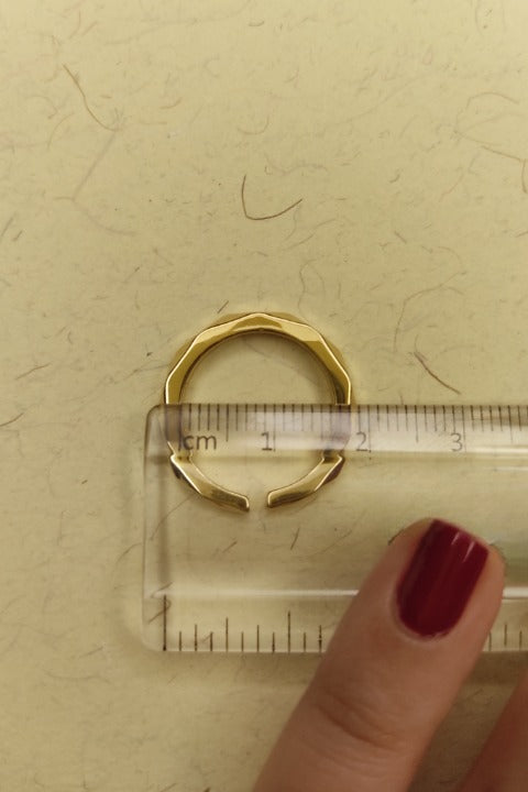 094 Gold Minimalist Shimmer Ring