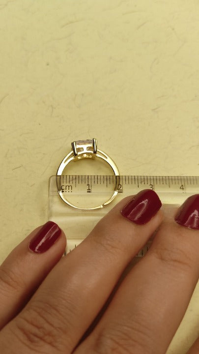 095 Gold Solitaire Minimalist Ring