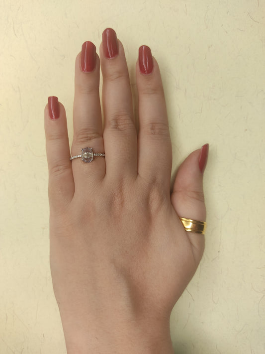 097 Gold Oval Dainty Ring