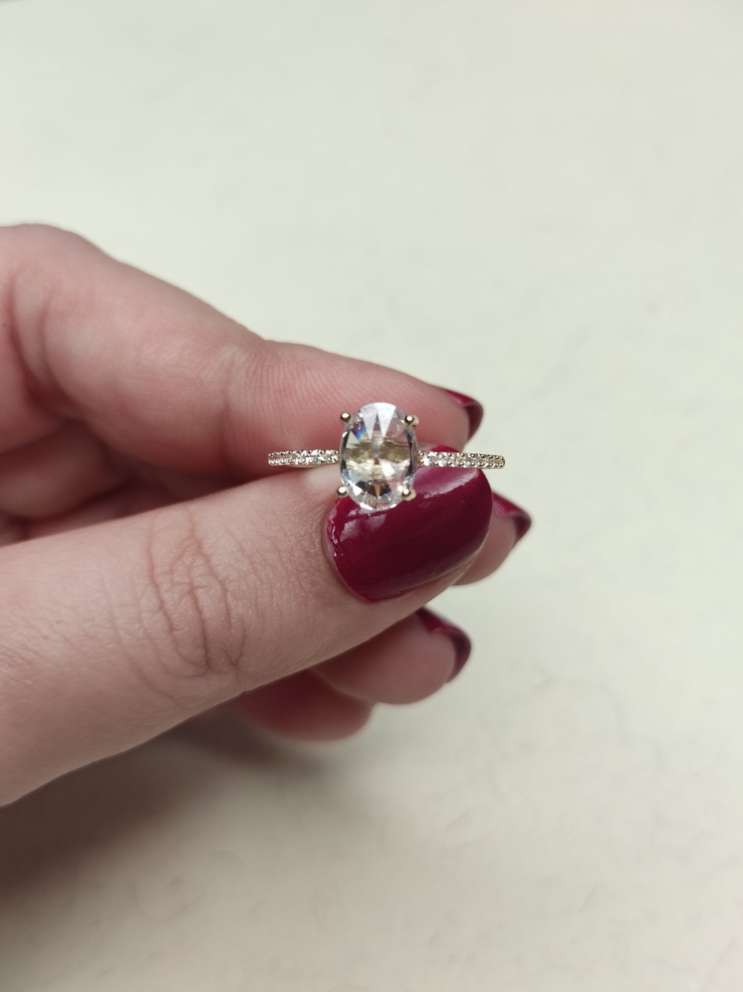 097 Gold Oval Dainty Ring