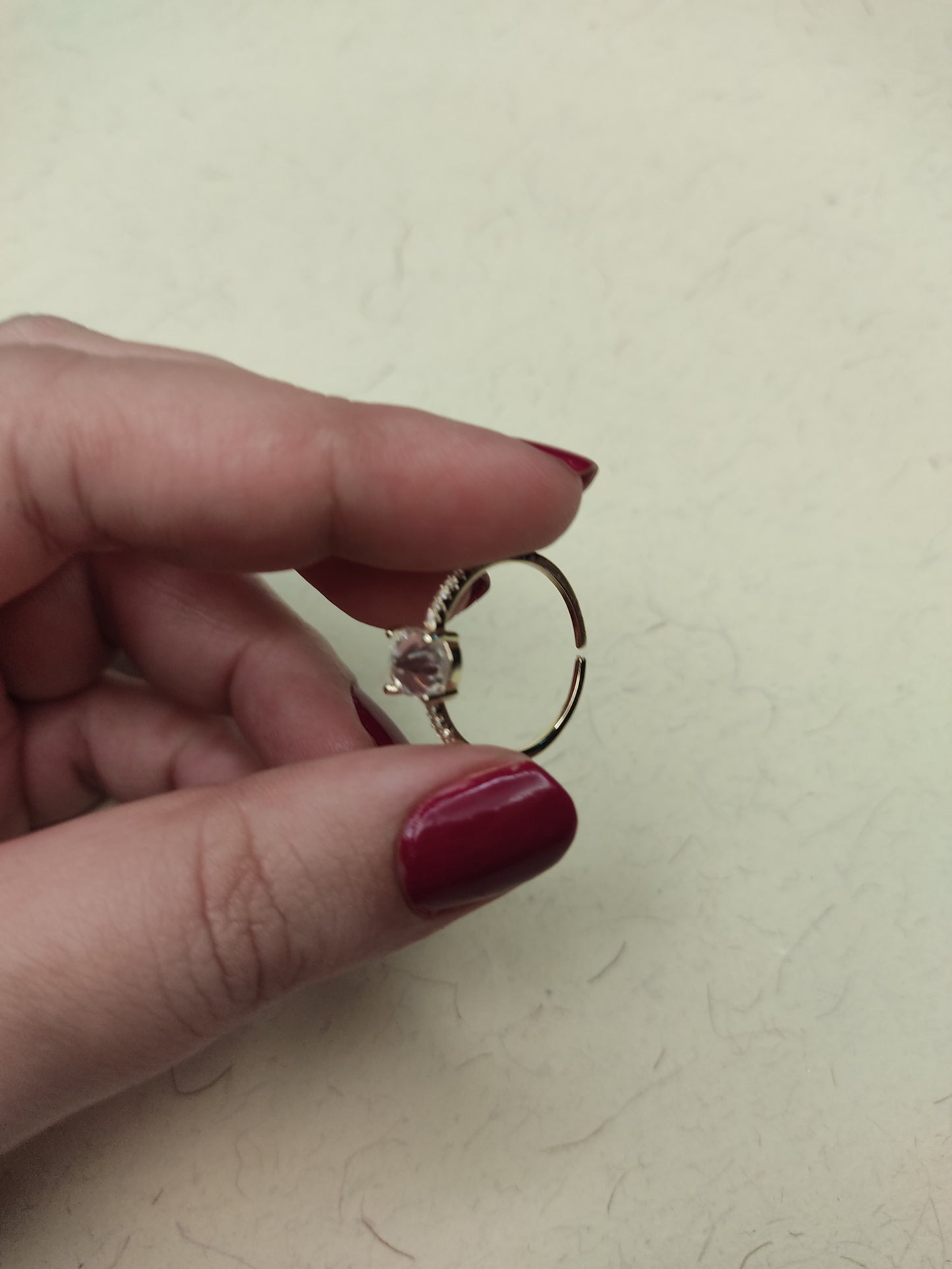 097 Gold Oval Dainty Ring