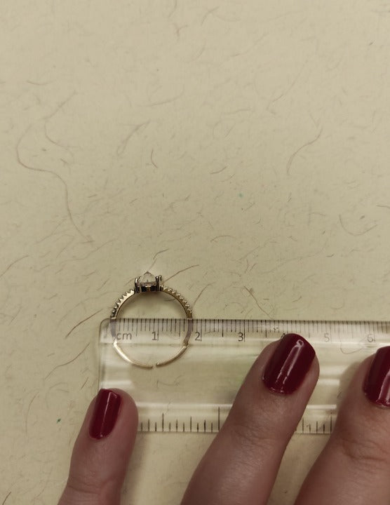 097 Gold Oval Dainty Ring