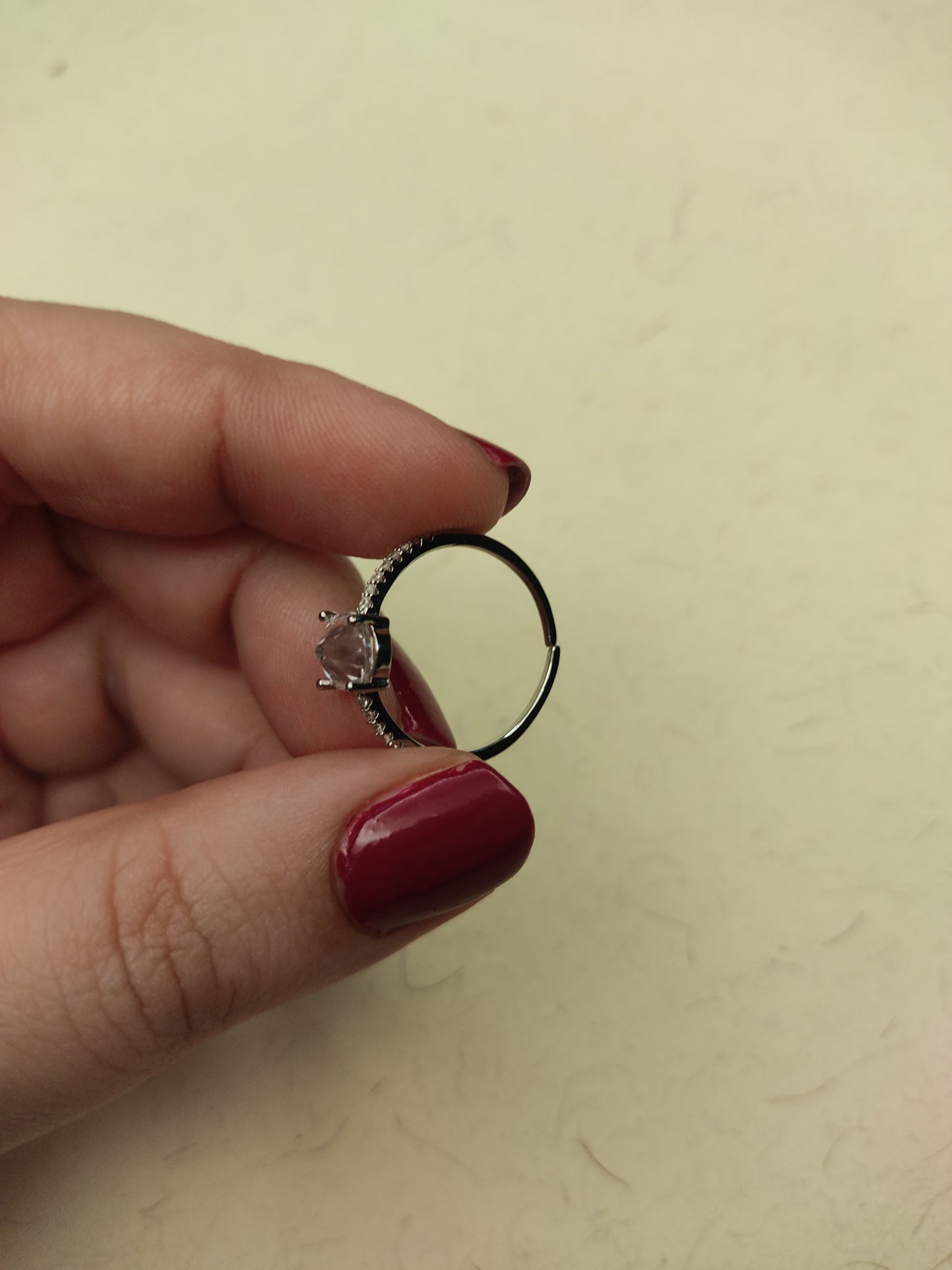 100 Silver Oval Dainty Ring