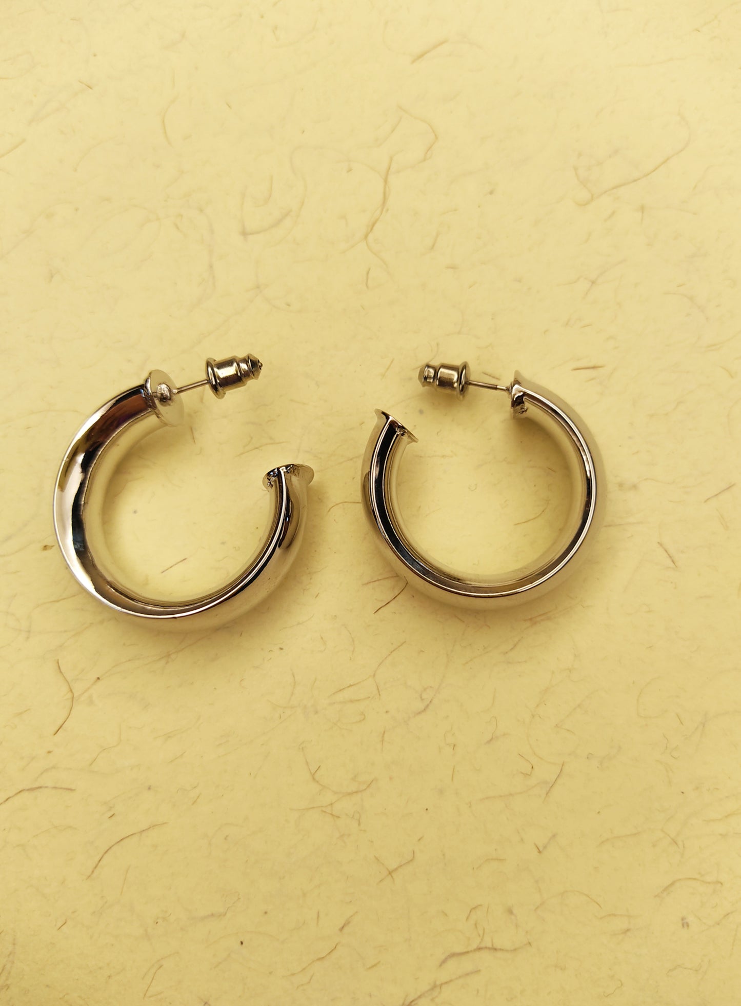 104 Small Silver Spherical Hoops