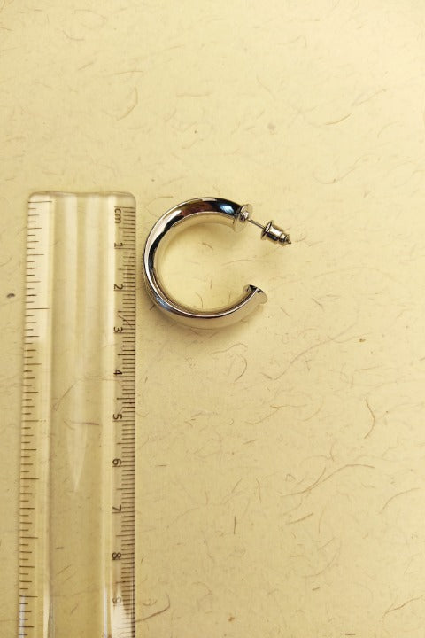 104 Small Silver Spherical Hoops