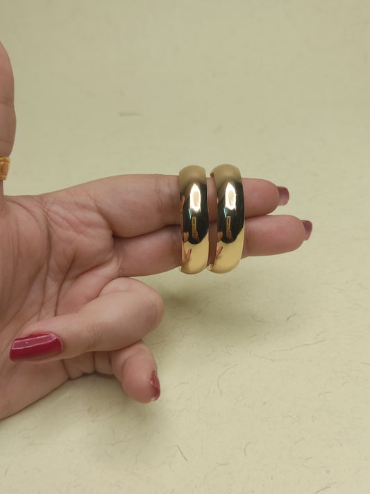 107 Small Gold Thick Hoops