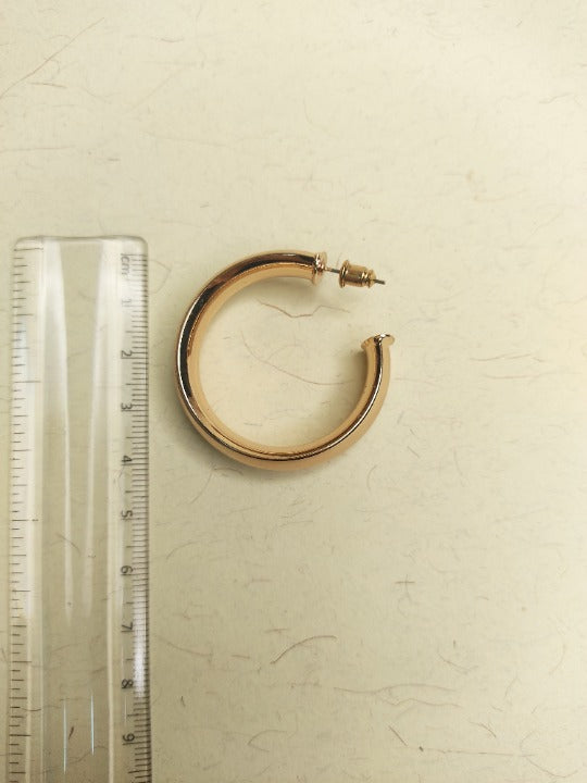 107 Small Gold Thick Hoops