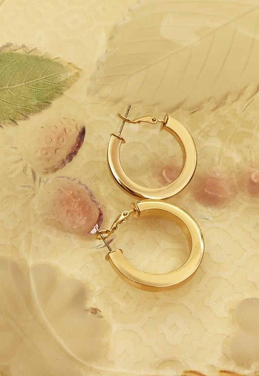 108 Gold Small Hoops