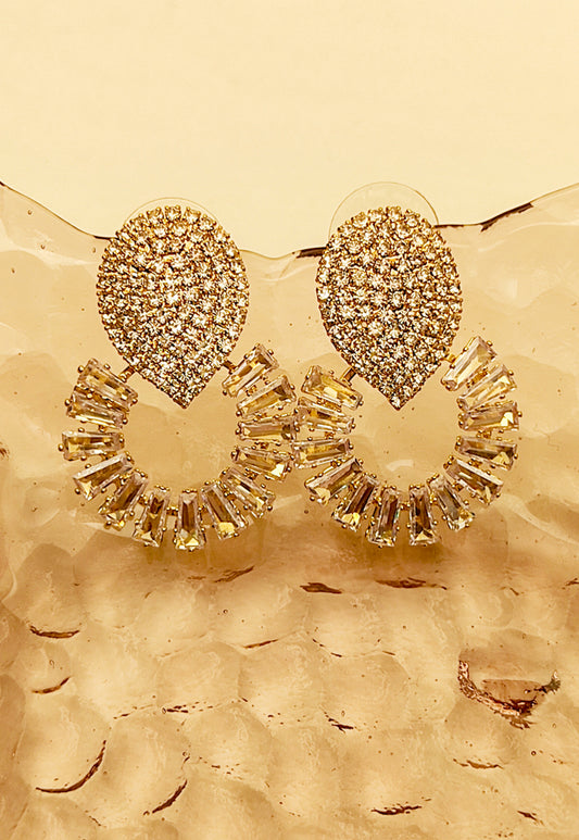 109 Gold American Diamond Earrings