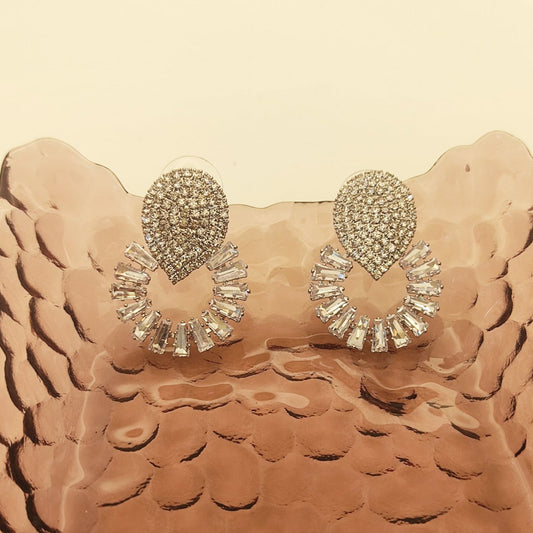 110 Silver American Diamond Earrings