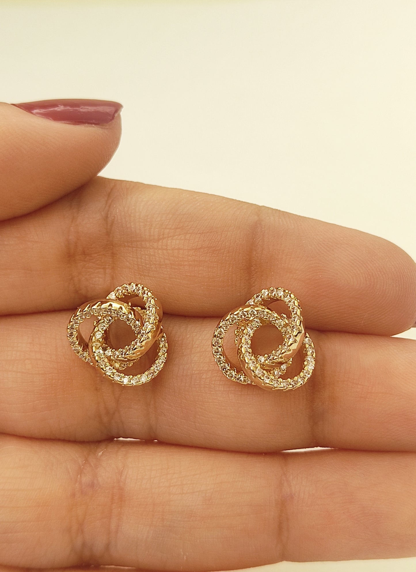 115 Gold Abstract Studs