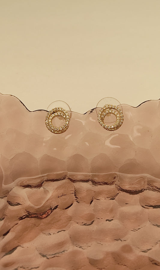 118 Gold Loop Studs