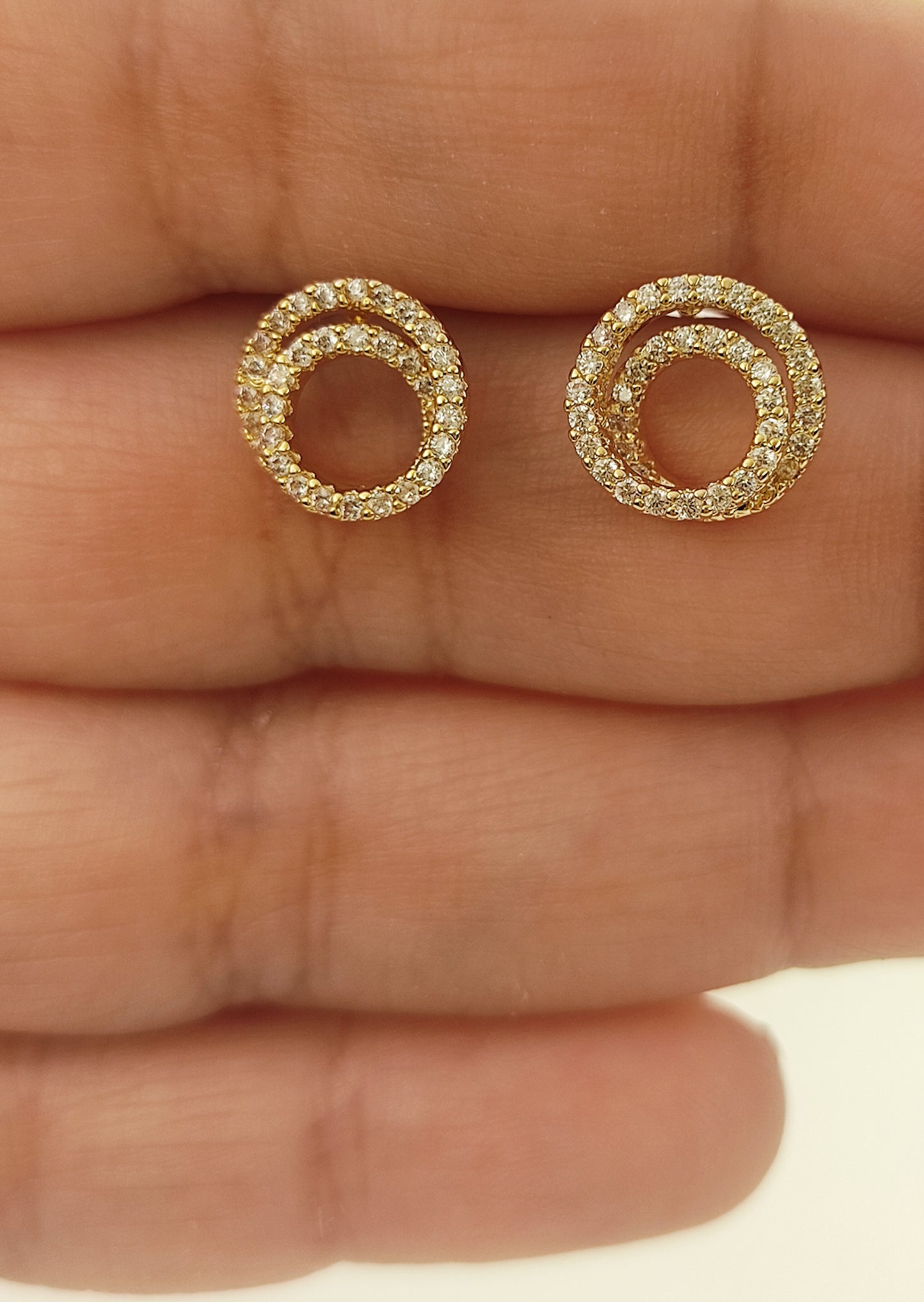 118 Gold Loop Studs