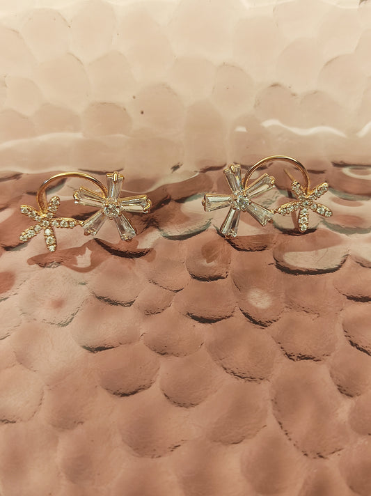 120 Rose Gold Dainty Flower Studs