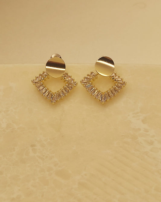 123 Gold Diamond Earrings