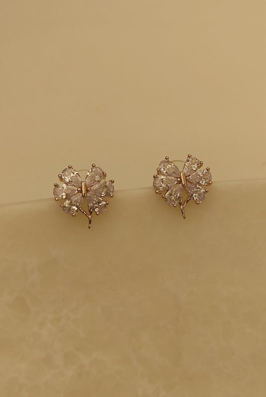 126 Rose Gold Flower Studs