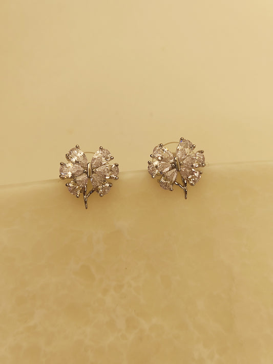 127 Silver Flower Studs