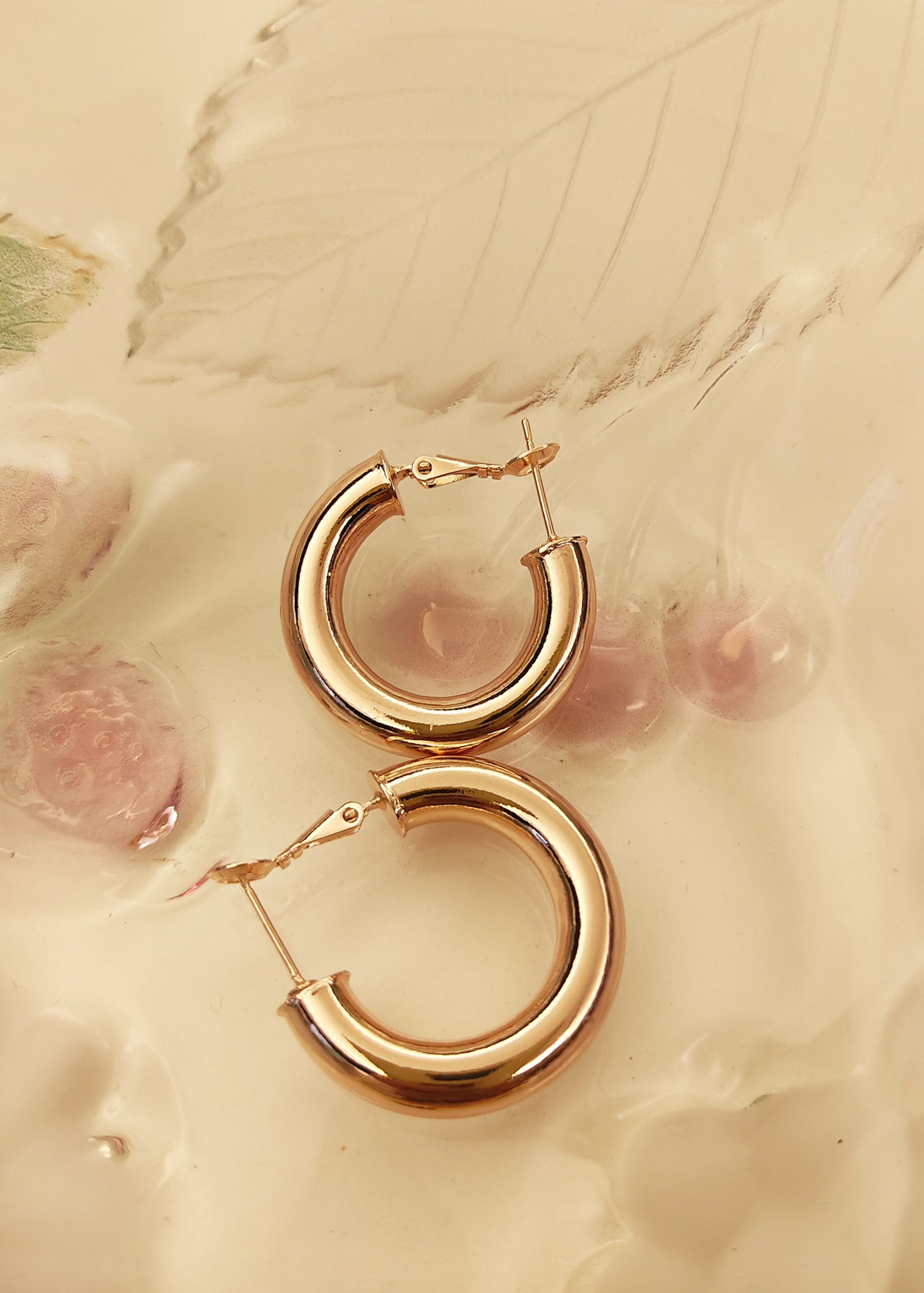 131 Rose Gold Classic Hoops