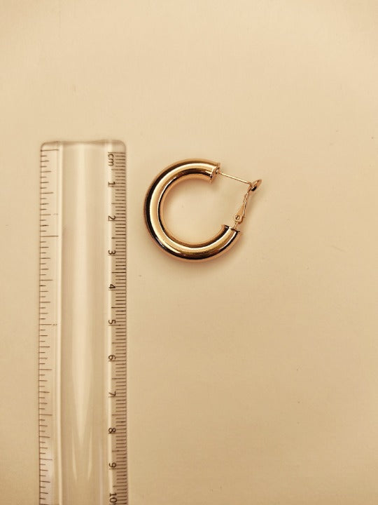 131 Rose Gold Classic Hoops