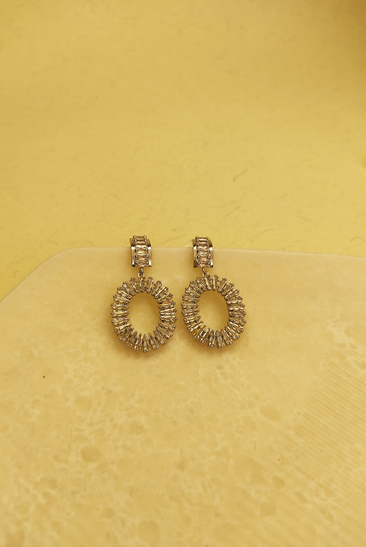 141 Silver Oval Danglers