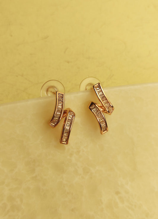 145 Rose Gold Spiral Studs