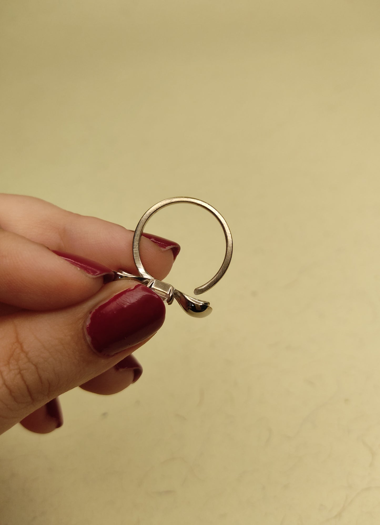 158 Silver Bowtie Minimalist Ring