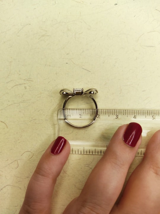 158 Silver Bowtie Minimalist Ring