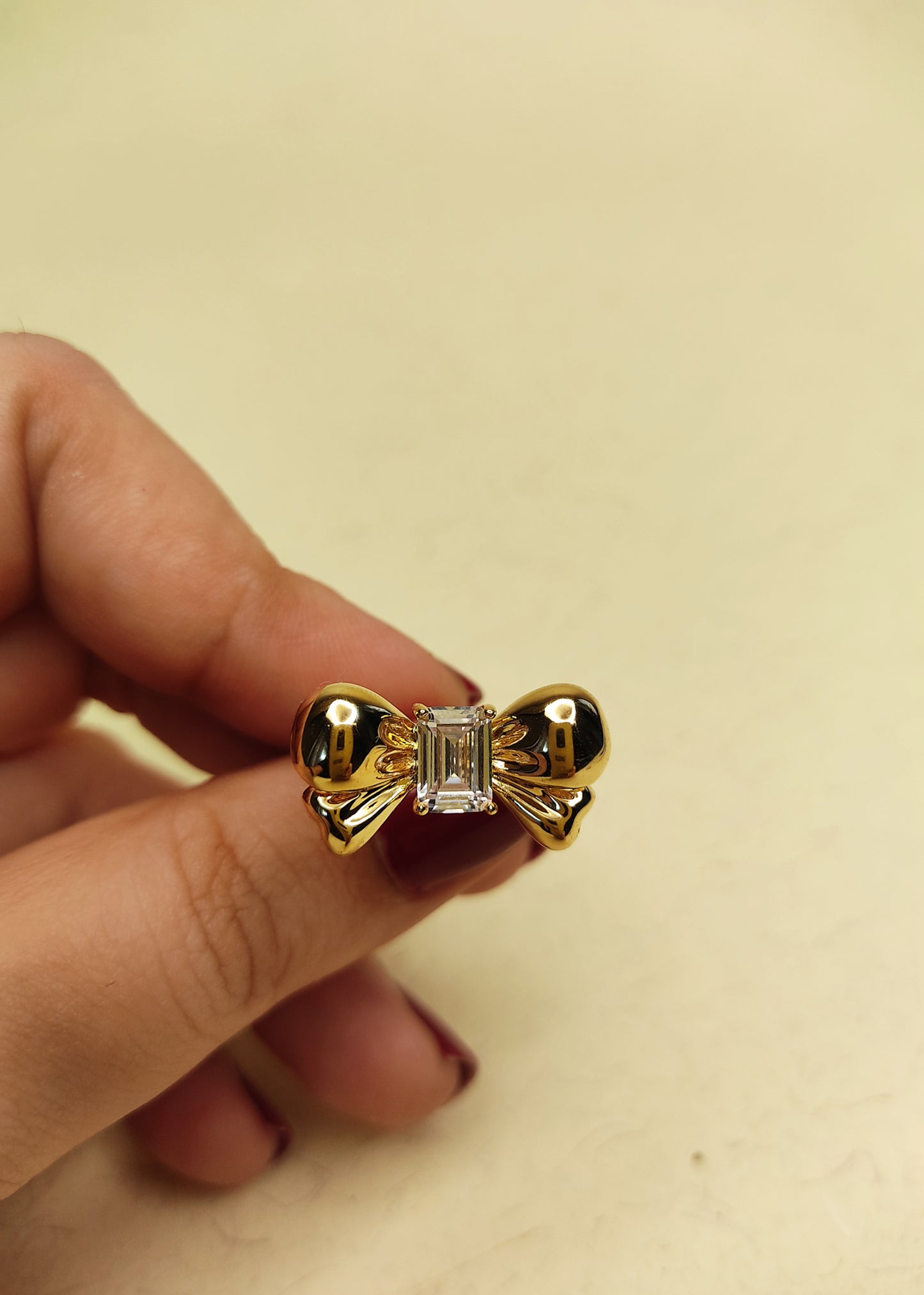 160 Gold Bowtie Minimalist Ring