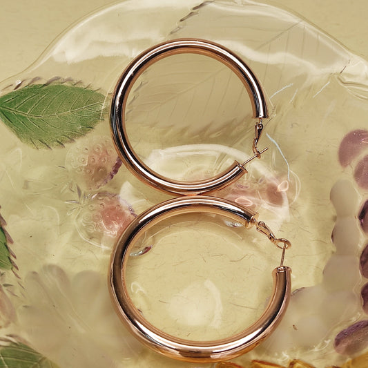 179 Rose Gold Classic Hoops