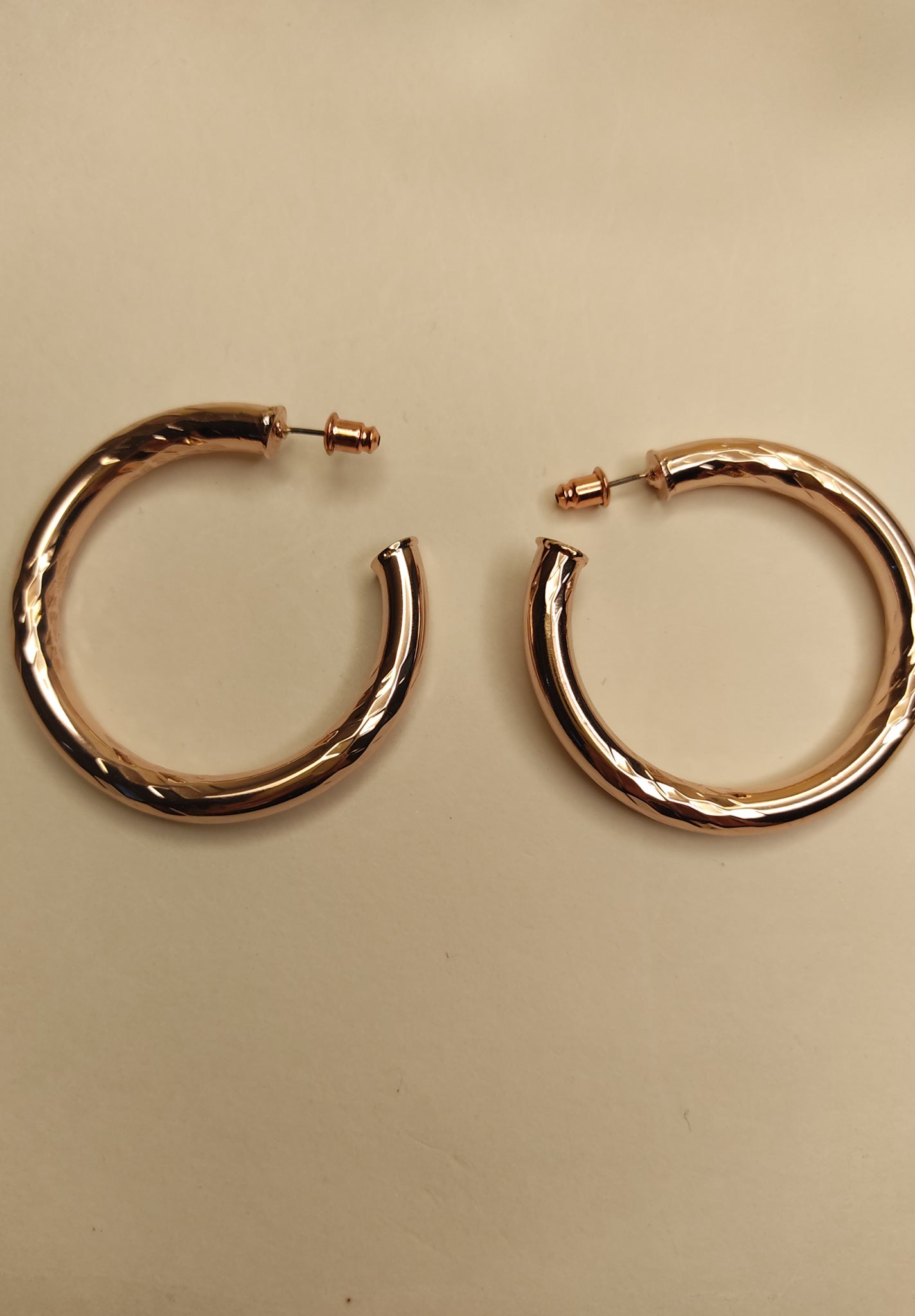 180 Rose Gold Classic Shimmer Hoops