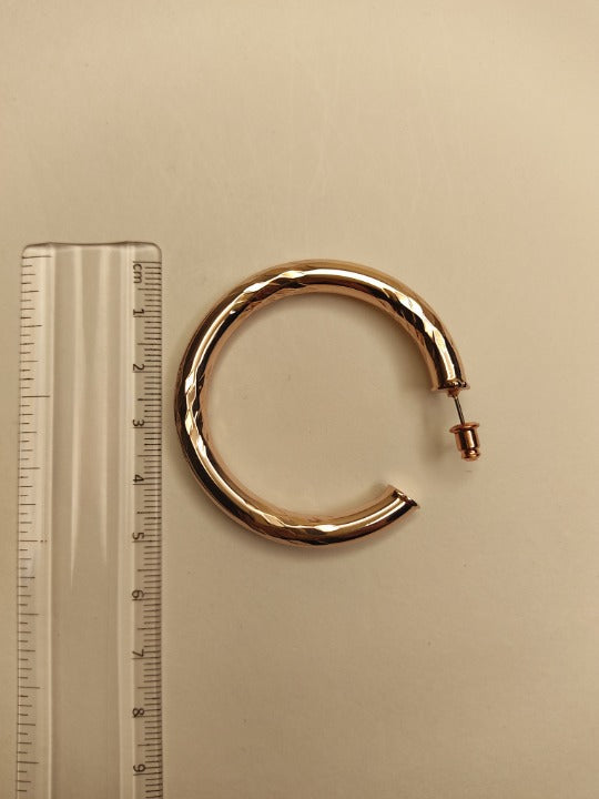 180 Rose Gold Classic Shimmer Hoops