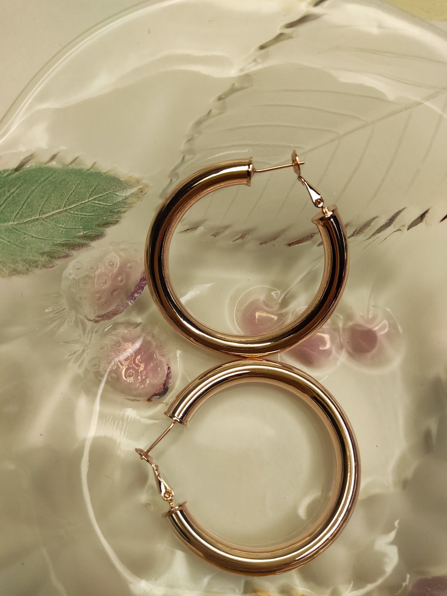 182 Rose Gold Classic Hoops