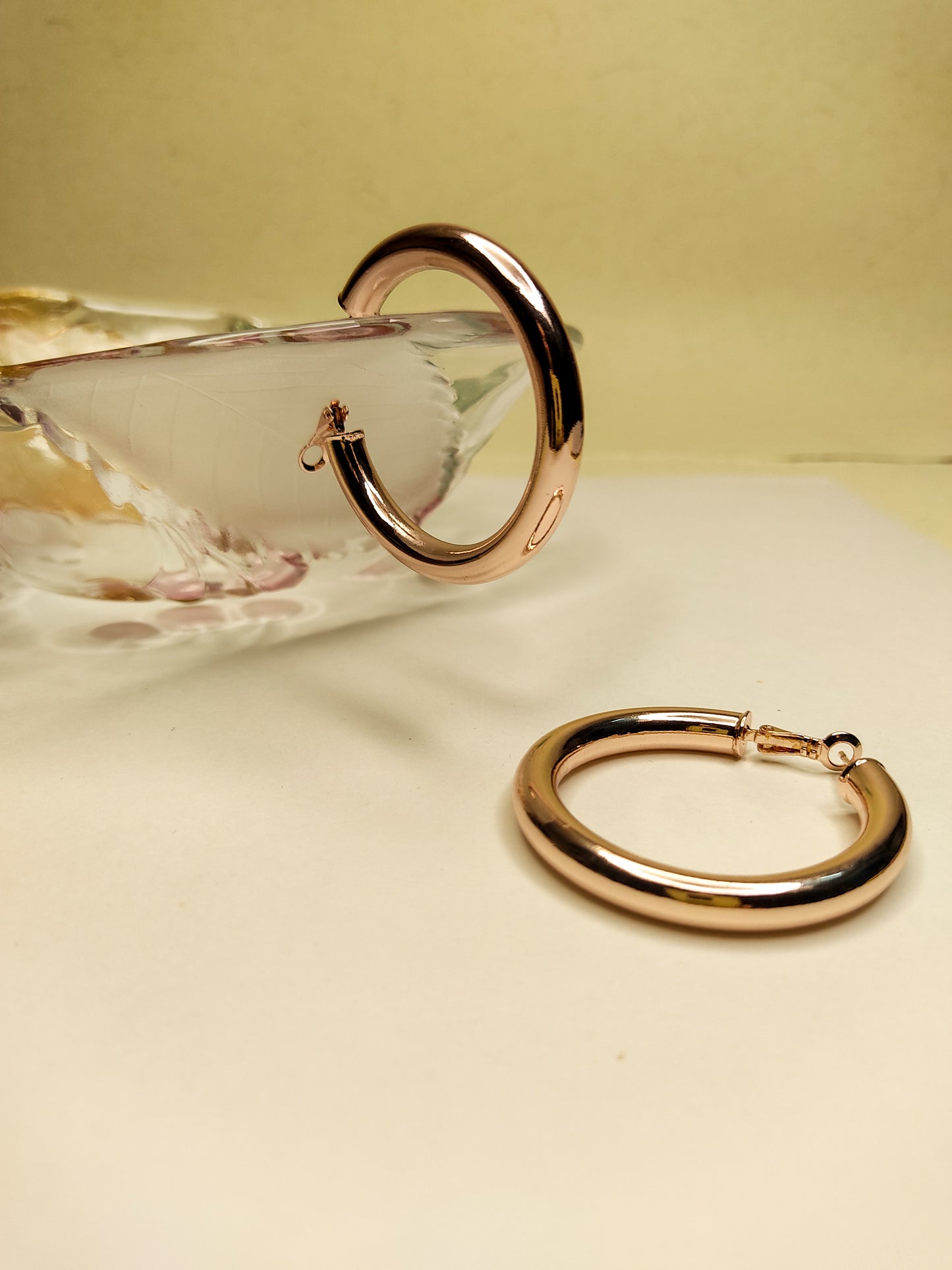 182 Rose Gold Classic Hoops