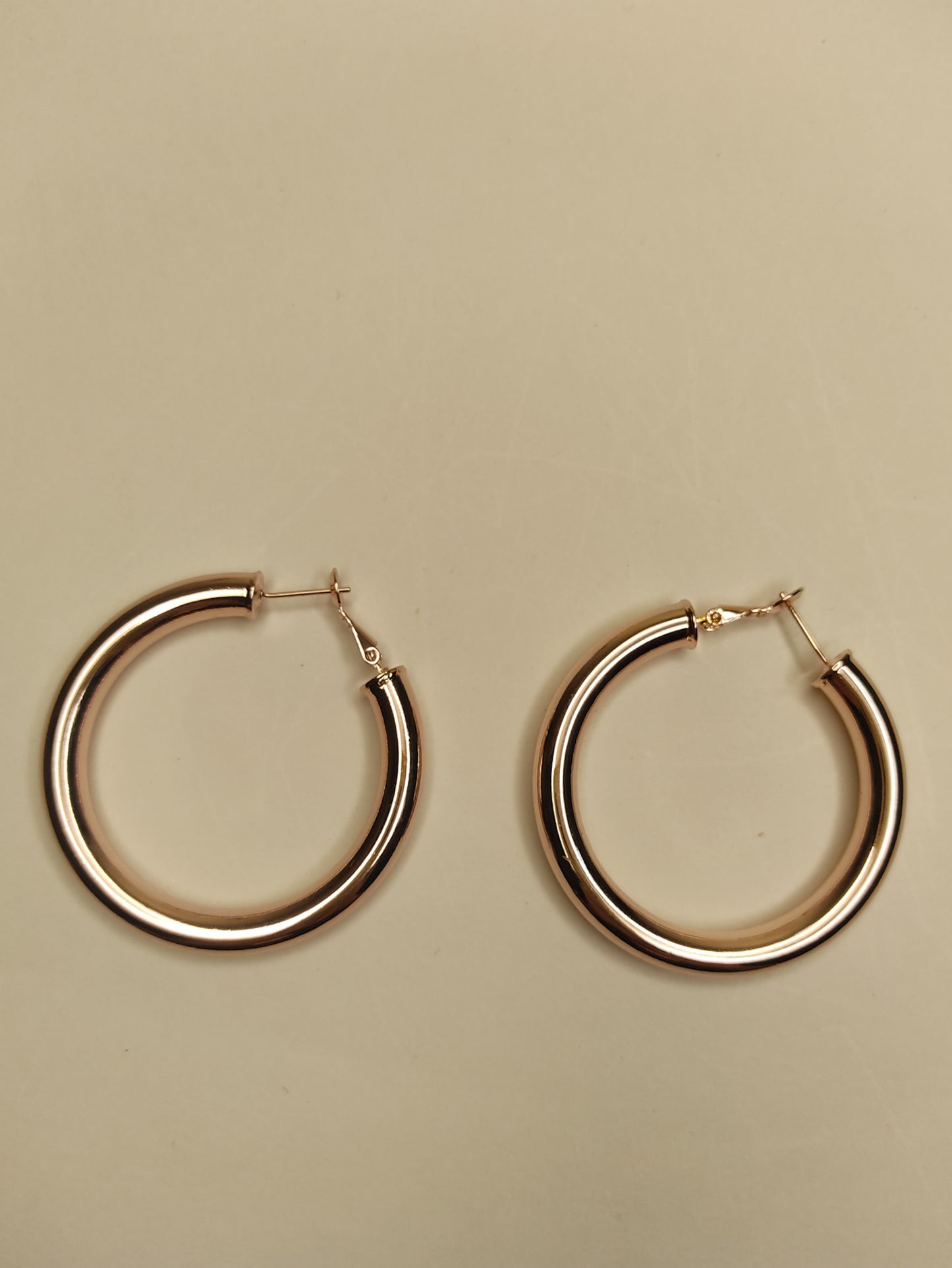 182 Rose Gold Classic Hoops