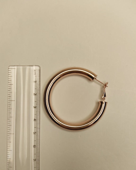 182 Rose Gold Classic Hoops