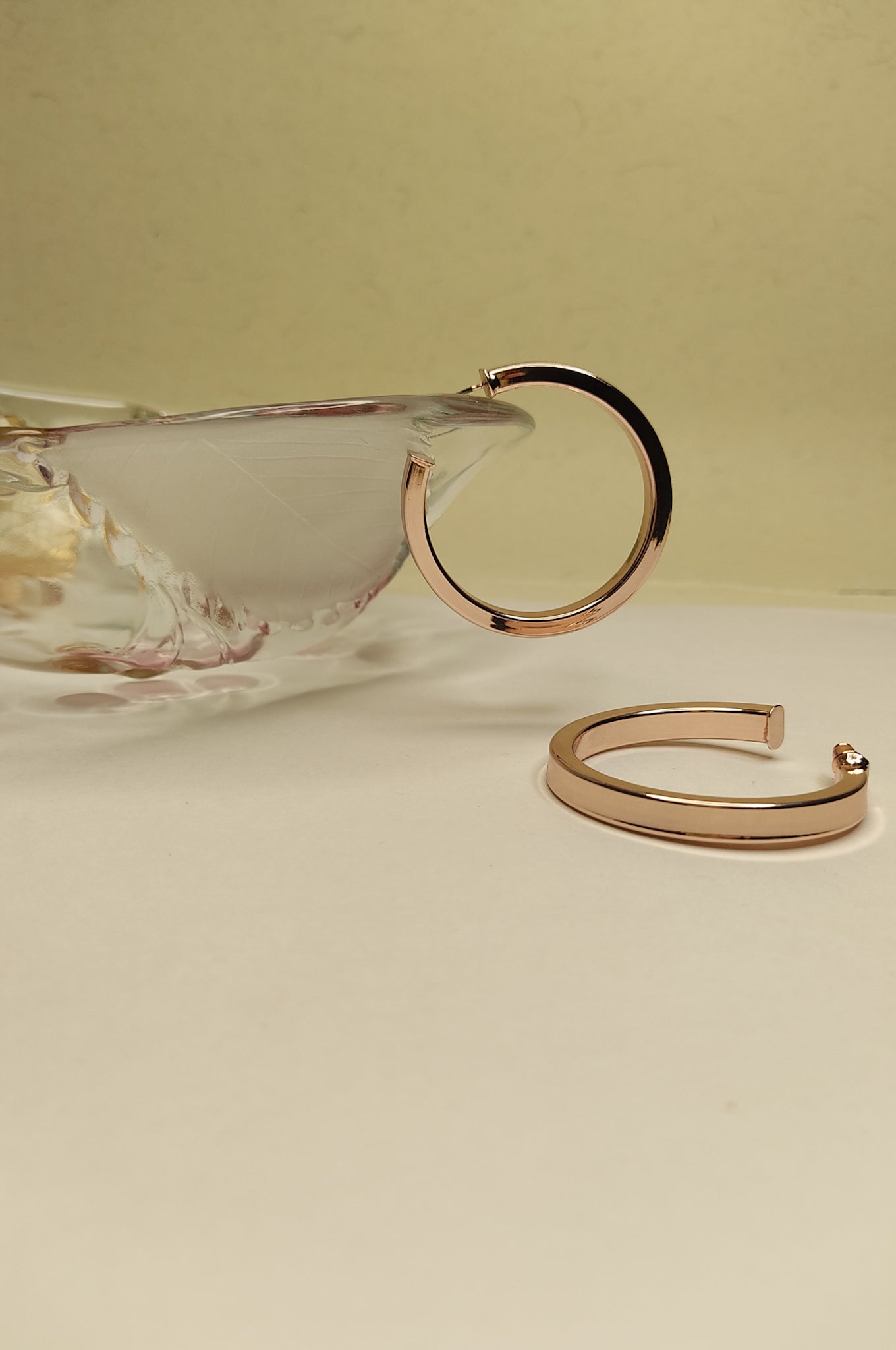 183 Rose Gold Spherical Hoops