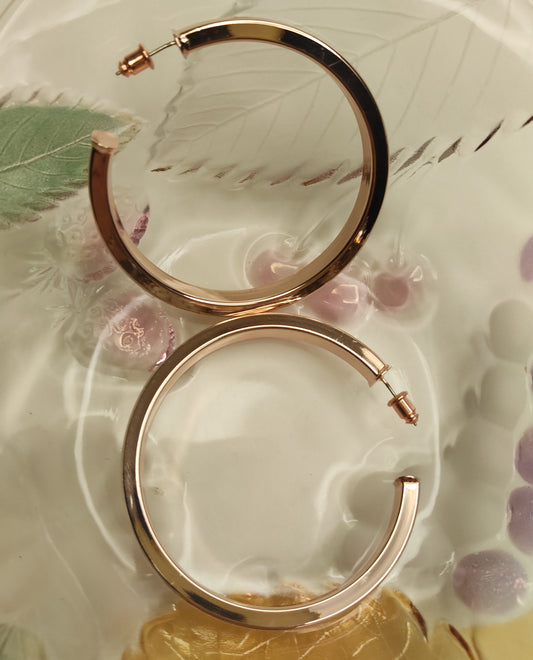 184 Rose Gold Spherical Hoops