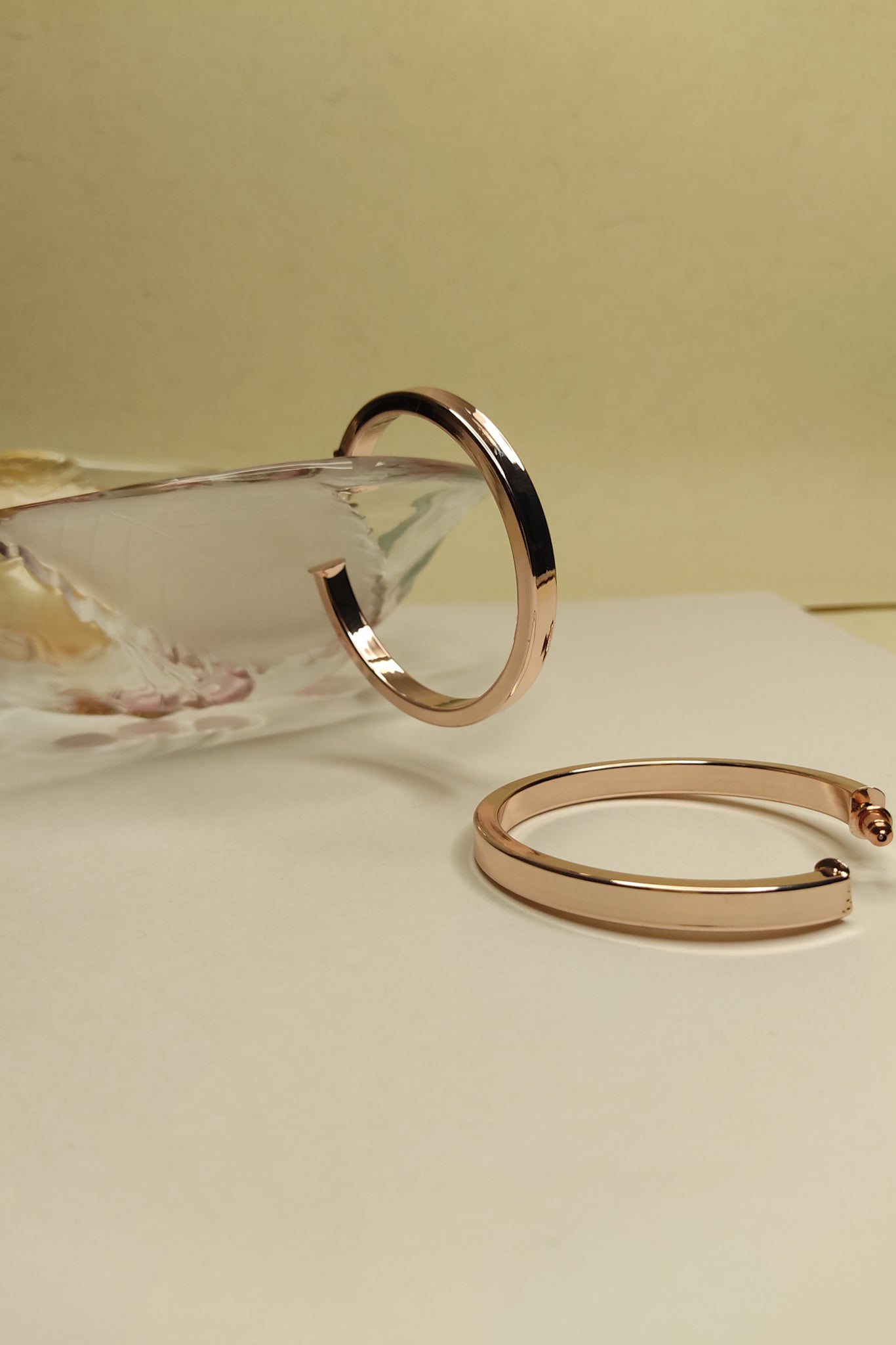 184 Rose Gold Spherical Hoops
