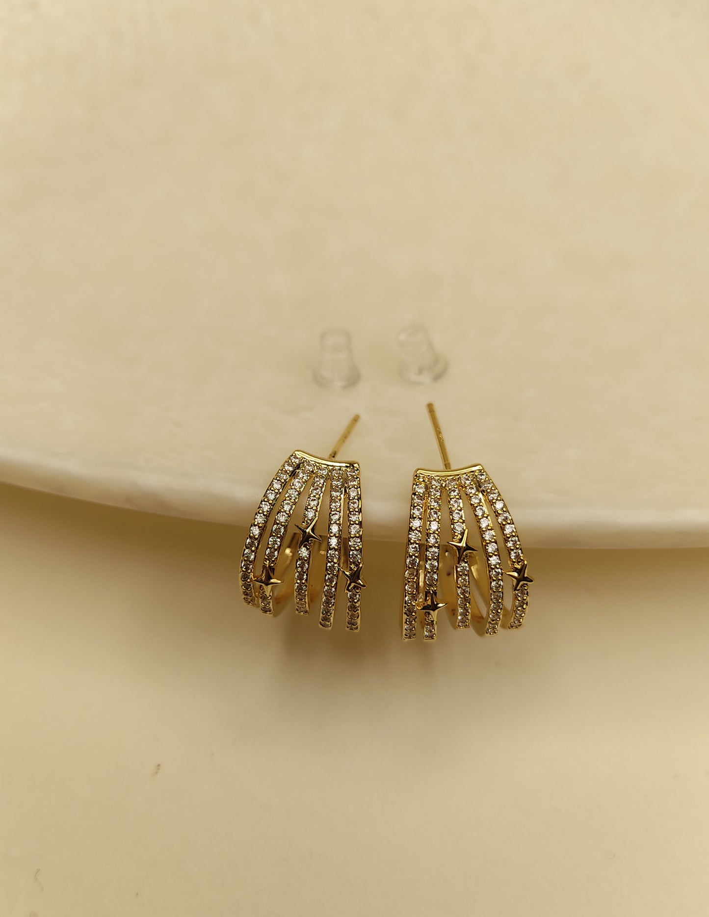 189 Gold American Diamond Sparkle Studs