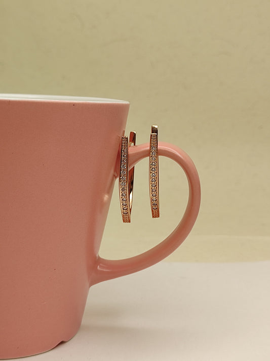 194 Rose Gold V Earrings