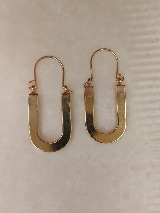 202 Gold Oval Minimalist Earrings