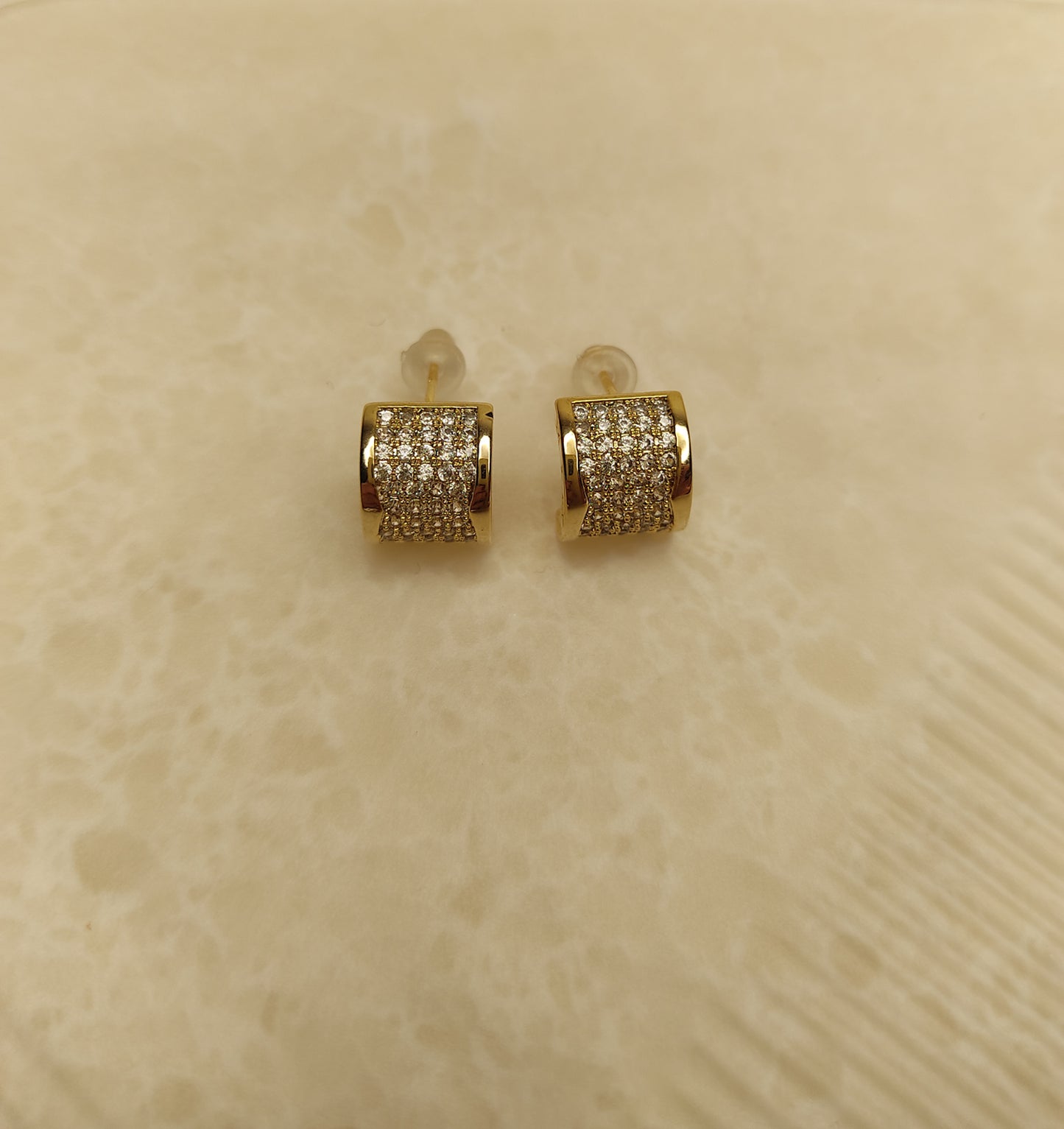208 Gold Patterned Studs