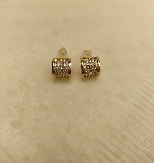 208 Gold Patterned Studs