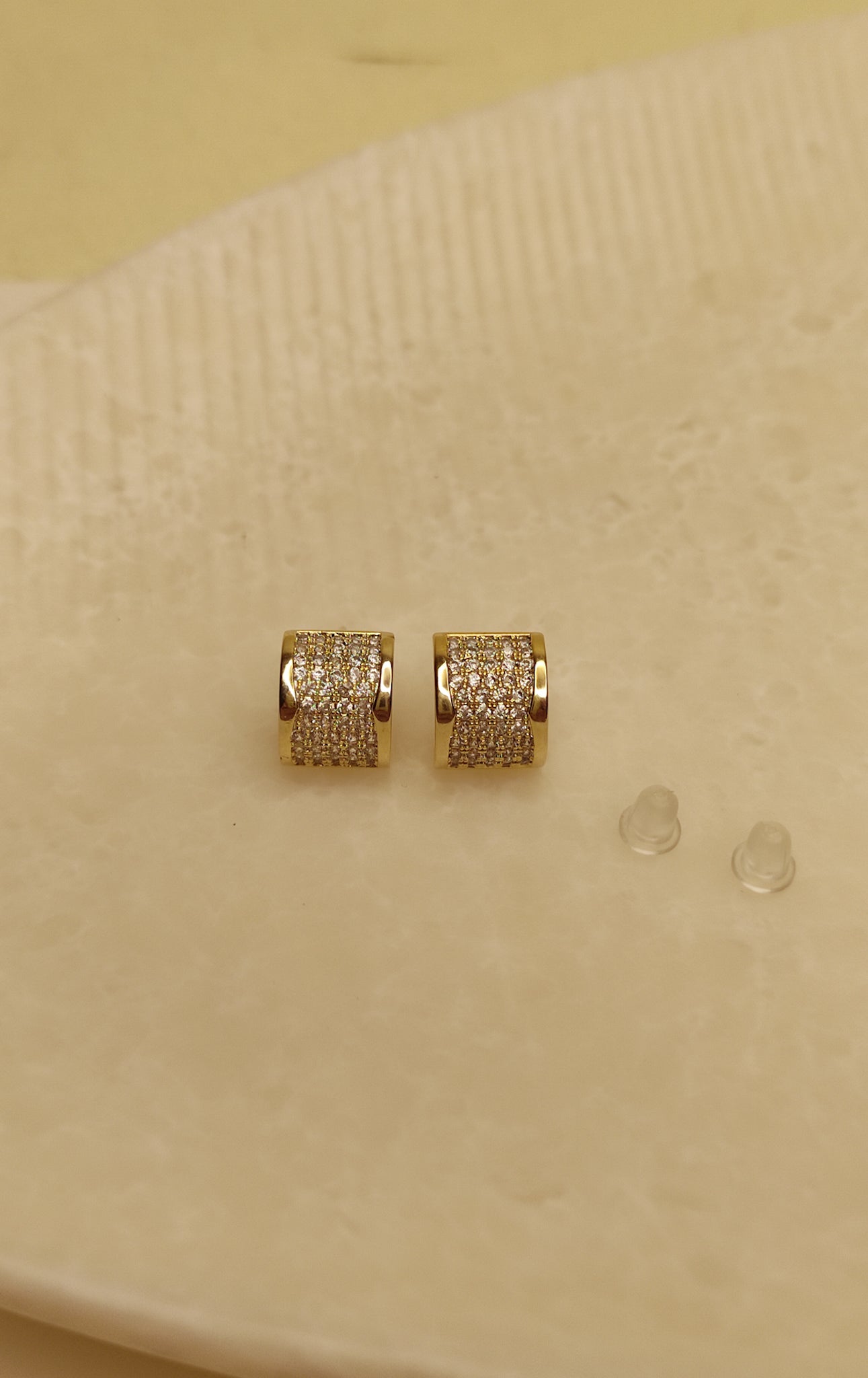 208 Gold Patterned Studs