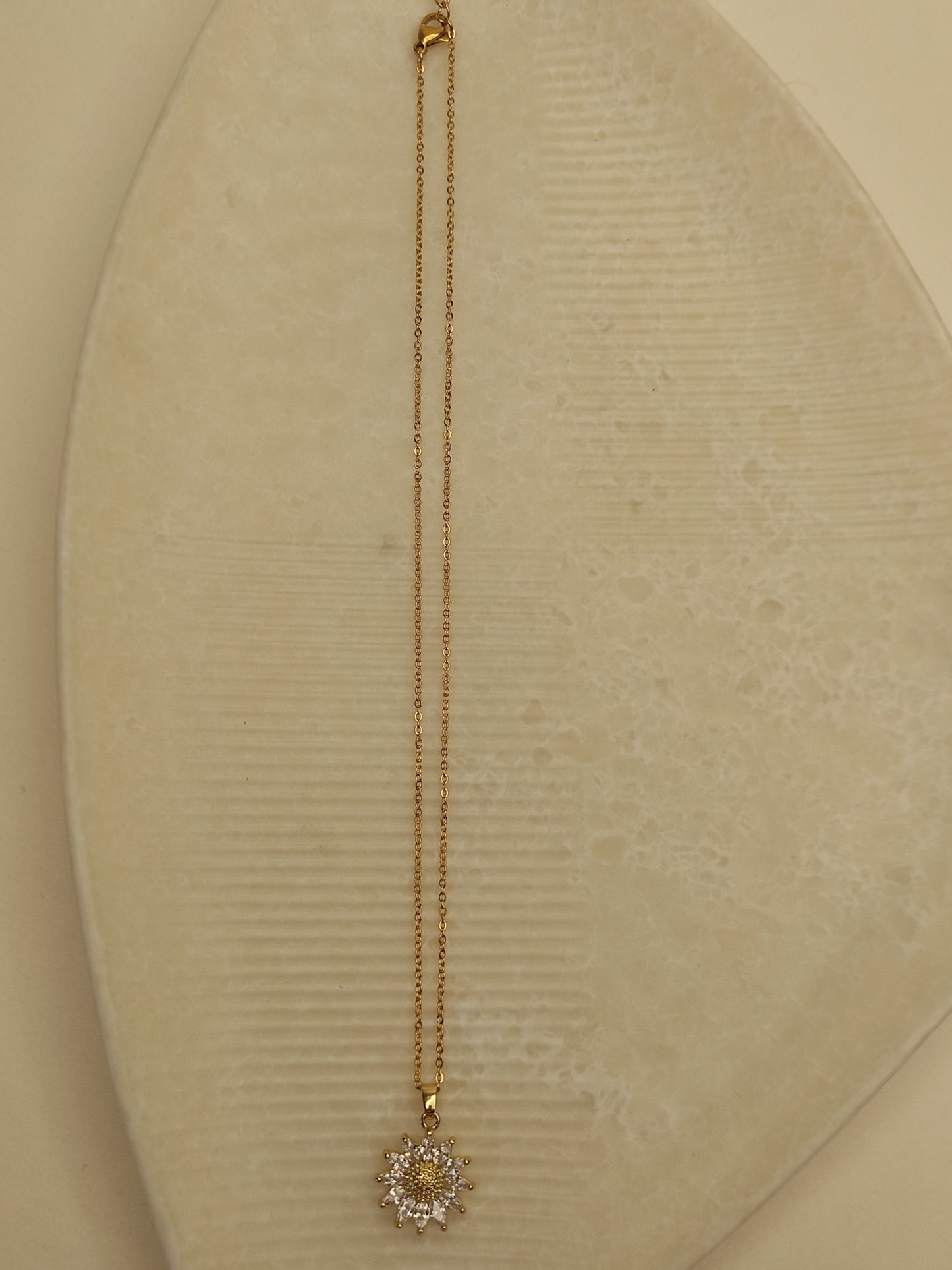 212 Gold Sunflower Necklace