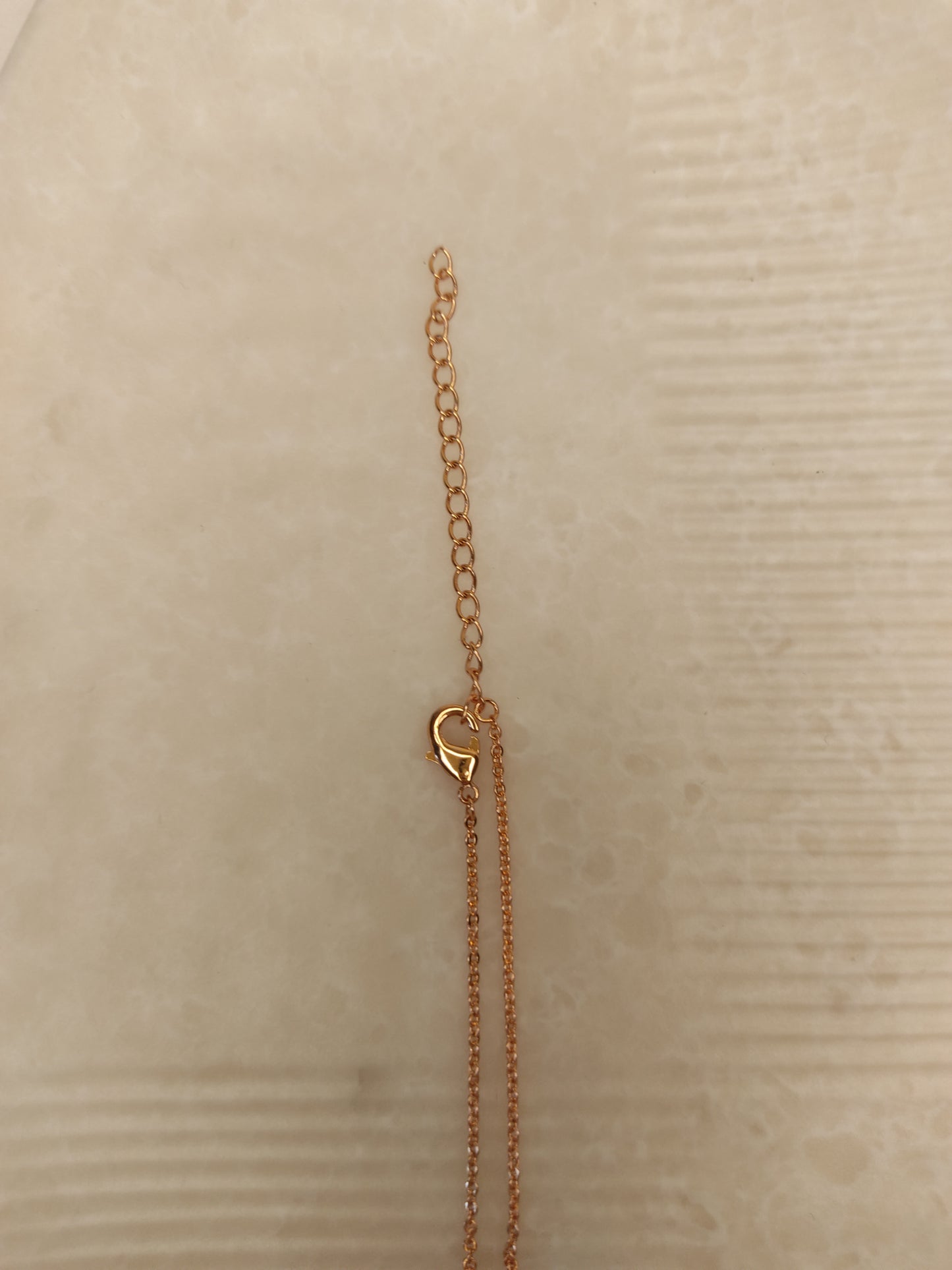 214 Rose Gold Barrel Drop Necklace