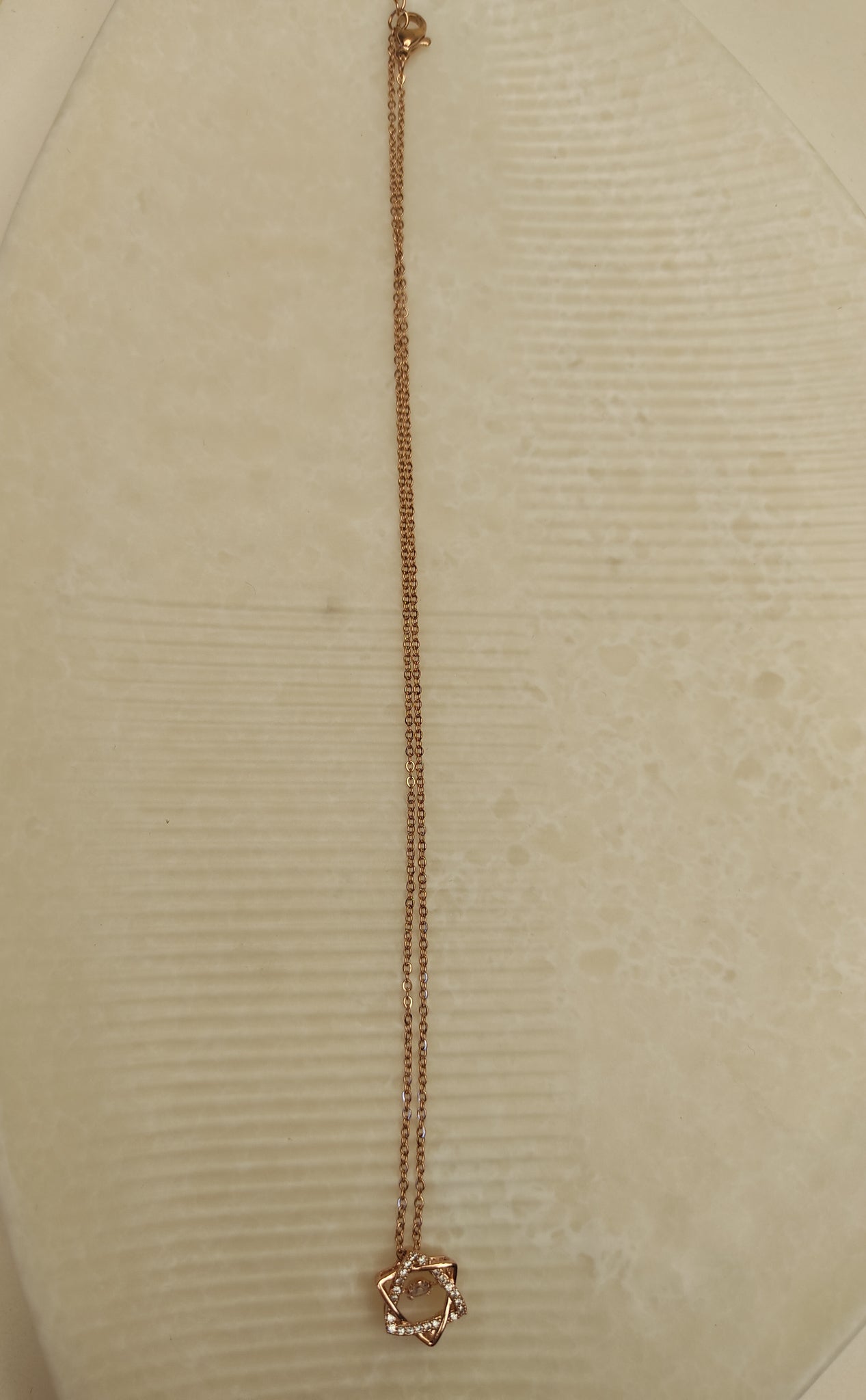 215  Rose Gold Star Necklace